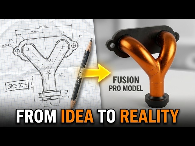 Autodesk Fusion -  How to Create a Pipe With Flange