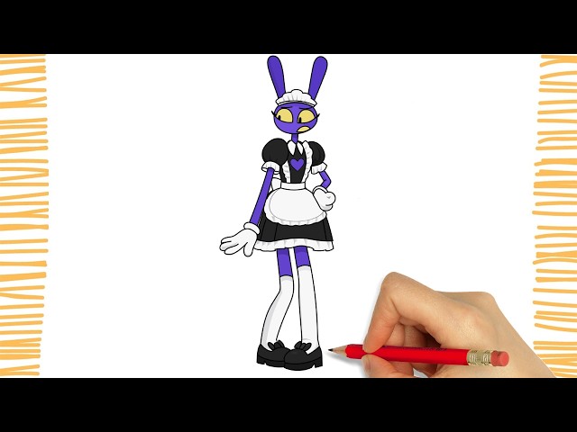 How To Draw a JAX MAID I THE AMAZING DIGITAL CIRCUS