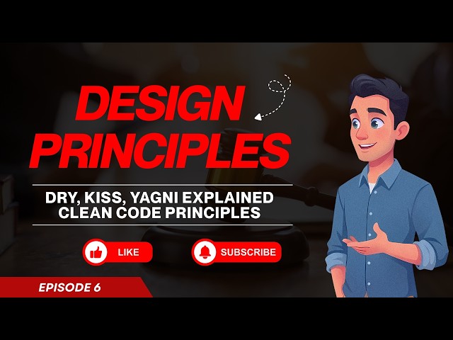 DRY, KISS, YAGNI Explained - Clean Code Principles | Design Principles | 6/10