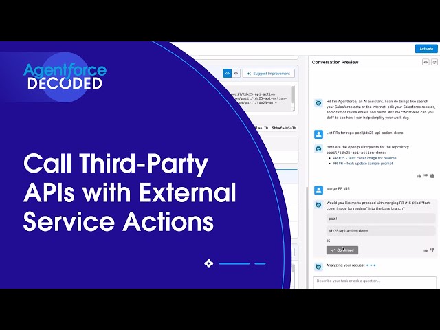 Call Third-Party APIs with External Service Actions | Agentforce Decoded