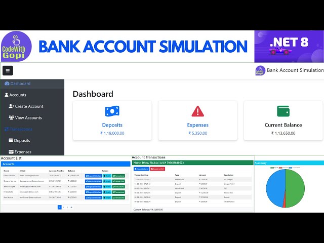 Build a Bank Account App in .NET Core MVC & Web API | Real-World Project for Beginners! - Demo