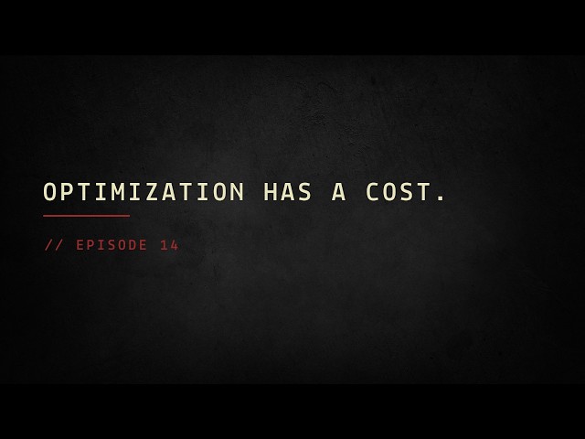 Optimization Has a Cost