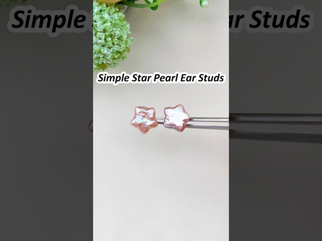 Natural Star-Shaped Pearl Earrings 💫 What’s Your Cutest Jewelry?👀