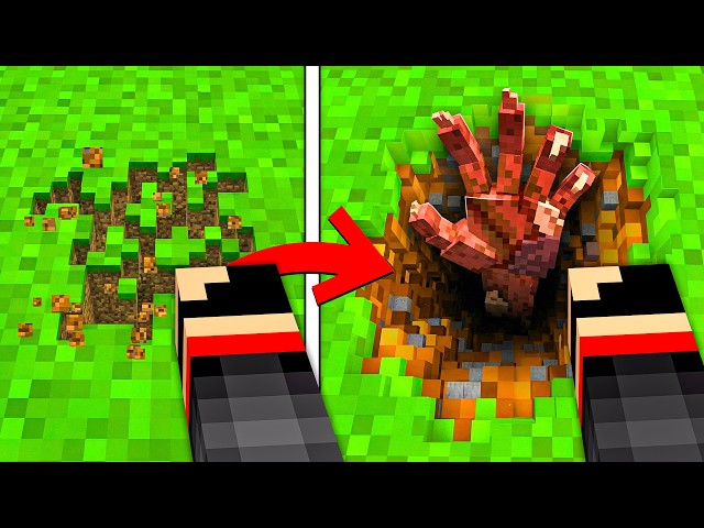 Minecraft But, I Dug To The Other Side Of WORLD