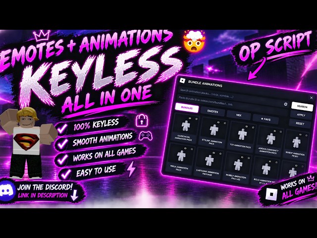 🔥 ROBLOX ANIMATION & EMOTE PACK! 🔥 New & Keyless!