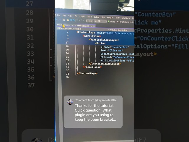 Sticky Scroll Code Indentation Pinning in #VisualStudio