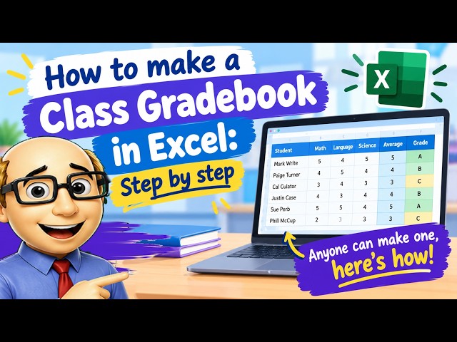 How to Create a Gradebook in Excel | Simple Step-by-Step Guide