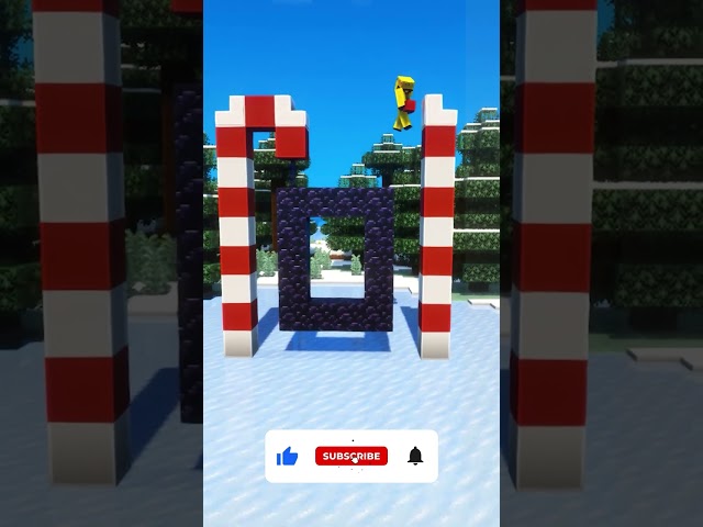 Build this christmas portal in Minecraft🧑‍🎄❄️🎄#shorts #shortsfeed #shortviral