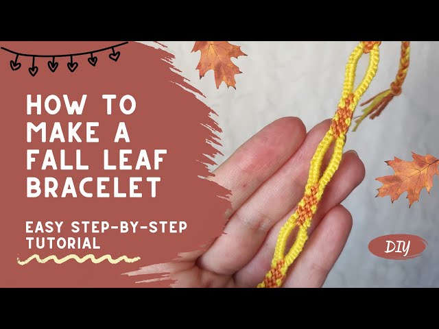 DIY Fall Leaf Friendship Bracelet 🍂 | Easy Step-by-Step Tutorial