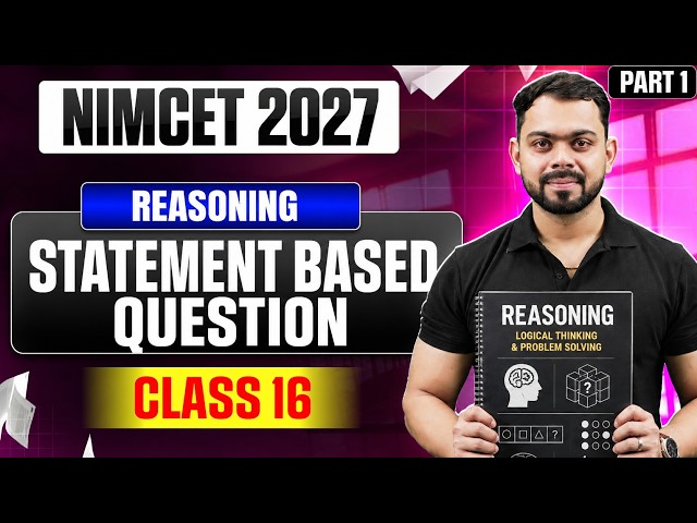 NIMCET 2027 Statements Based Questions | Logical Reasoning | Class 16