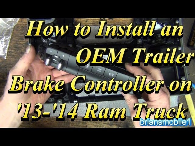 2014 Ram Brake Controller Factory Type Install How To