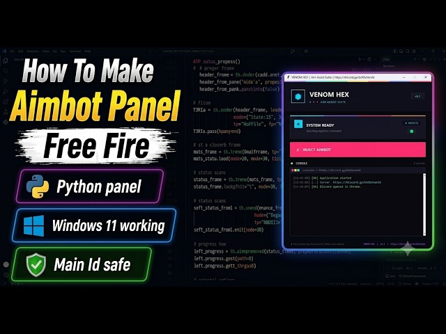 How To Make Free Fire Python Aimbot Panel 🎯Windows 10/11 Working || full Tutorial