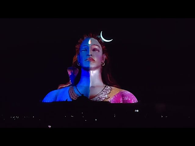 Isha Complete Laser show #ishafoundation #mahadev #shiva #lordshiva 