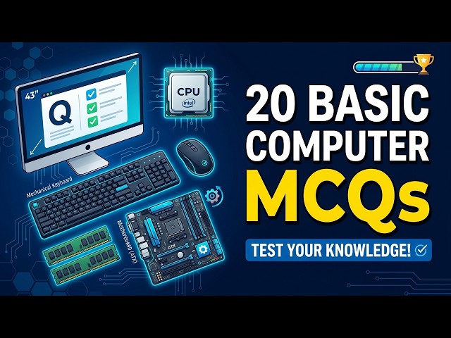 20 Basic Computer MCQs | Computer Questions & Answers | Test Your Knowledge!