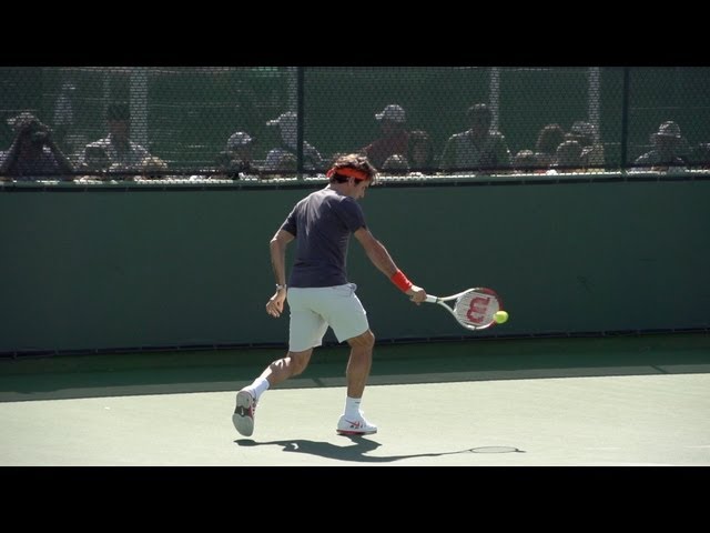 Roger Federer Backhand In Super Slow Motion 3 - Indian Wells 2013 - BNP Paribas Open