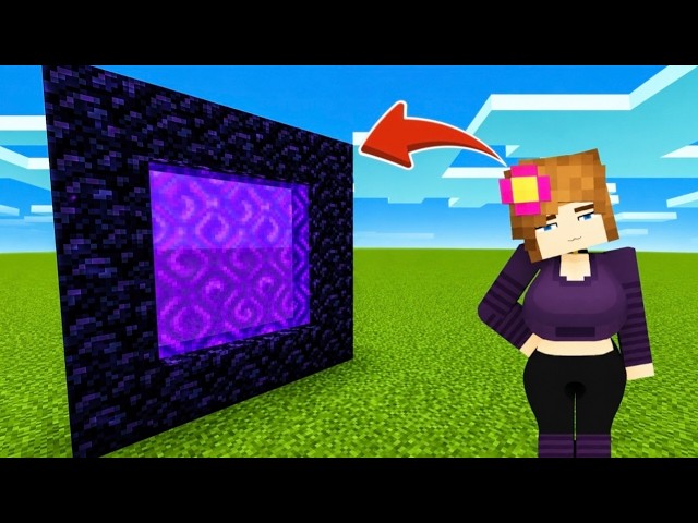 How To Make A Portal To Jenny Mod Dimension in Minecraft!👩‍🦰#minecraft #jenny