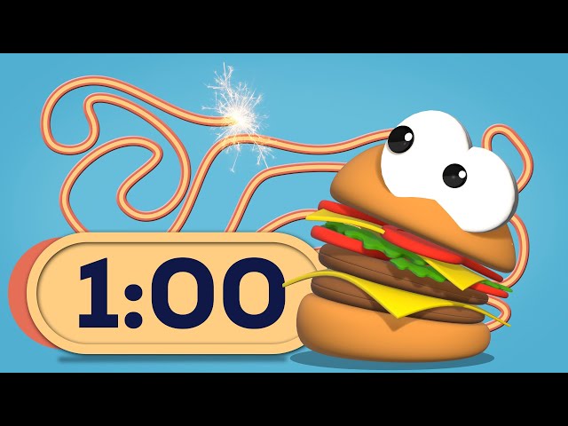 Countdown 1 Minute Burger Bomb Timer! 🍔 2024