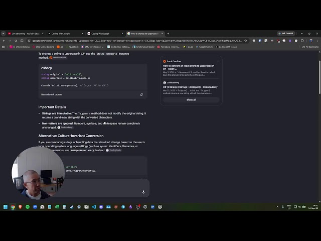 Live Stream - C# Questions from CWJ coding quesitons website - Sept 14, 2026