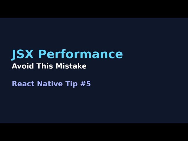 React Native Tip #5 — Avoid Anonymous Functions in JSX