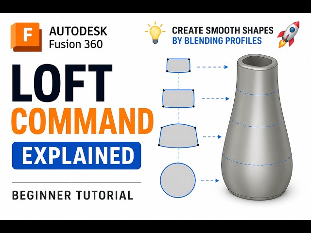 🌀 Fusion 360 Loft Command Explained | 🔷 Create Complex Shapes