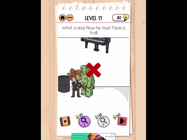 Brain Test 2 Level 17 Monster hunter Joe
