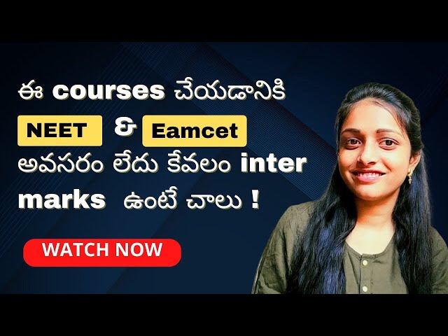 Top courses for Bipc students without NEET & EAMCET