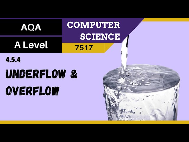 84. AQA A Level (7517) SLR11 - 4.5.4 Underflow and overflow
