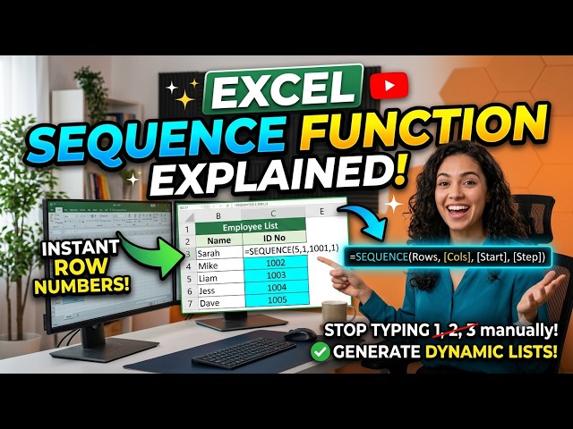 How to use SEQUENCE Function in Excel Explained