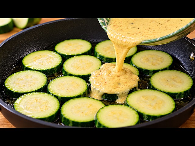 Just pour the batter to the zucchini! An easy breakfast everyone will love