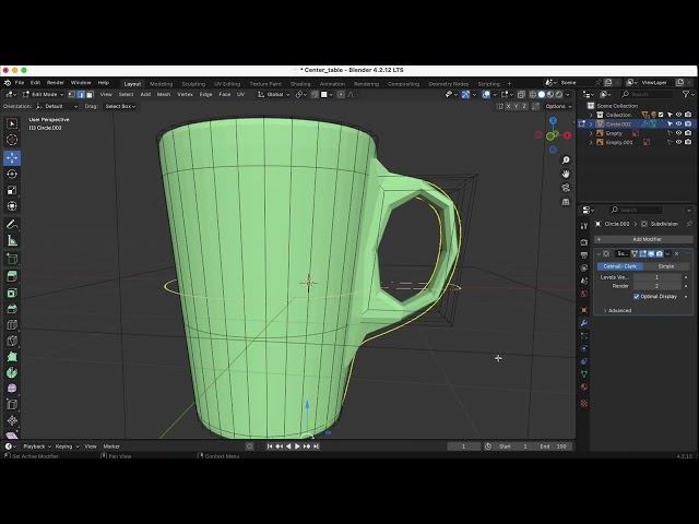 How to make a coffee Cup In Blender #freestor #blender #blender3dmodeling