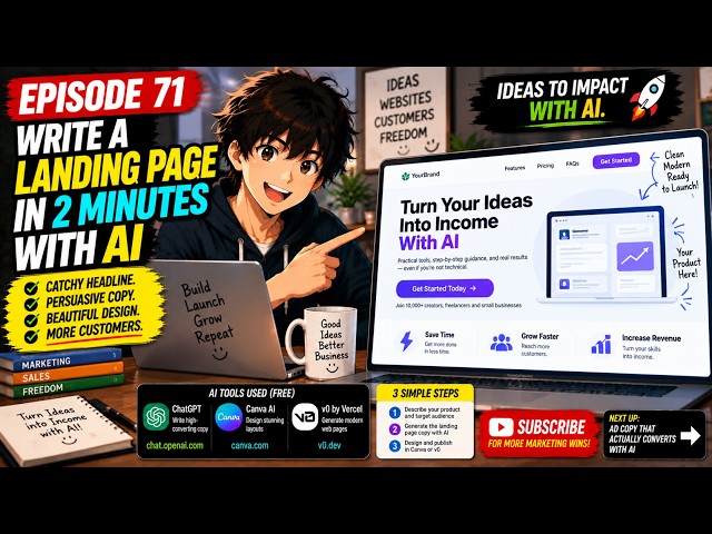 Write a Landing Page in 2 Minutes with AI