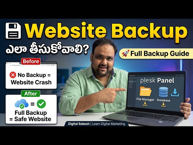 Step by Step Website Backup in Plesk | Files & Database Download