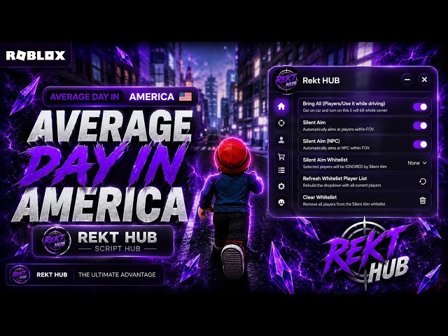 Average Day in America script – Silent Aim, Autofarm, Inf cash!