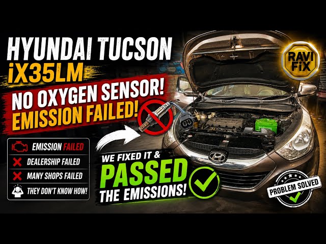 Hyundai Tucson iX35 LM Emission Failed! NO Oxygen Sensor from the factory ? Here's the Real Fix!