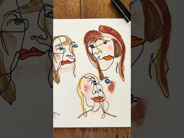 Draw Without Looking At The Paper Or Picking Up The Pen! | Contour Drawing Tutorial