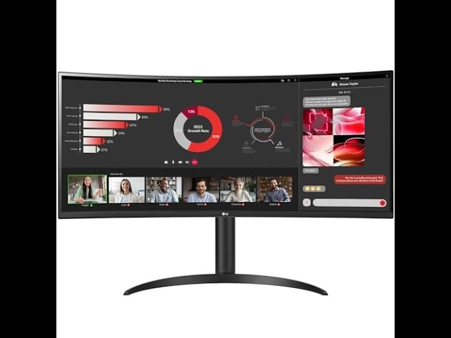 Lg 34WR55QC B 34 Curved Monitor