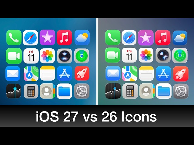 iOS 27 vs iOS 26 App Icons!