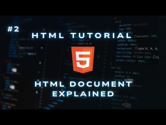 HTML Document Structure Explained | Create Your First Webpage | HTML Tutorial for Beginners | Ep 02