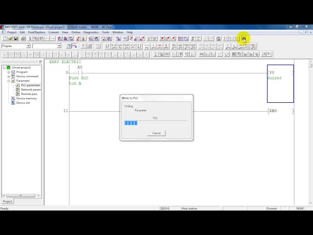 Tutorial Create Program GX Developer PLC Mitsubishi Simulation