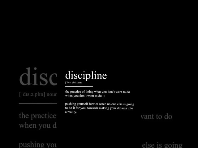 DISCIPLINE MONEY