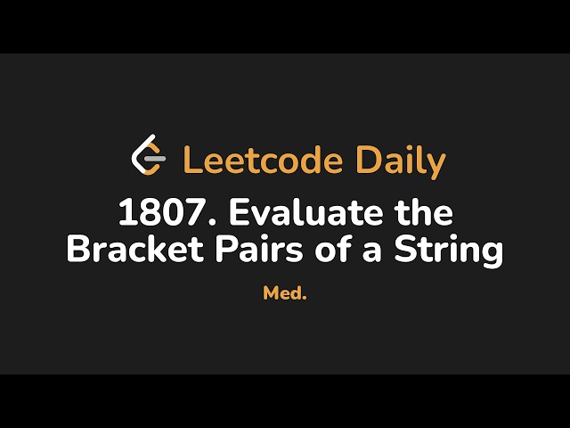 1807. Evaluate the Bracket Pairs of a String | Leetcode Daily - Python