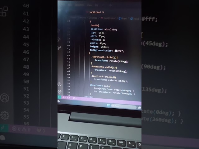 leanprogramming html CSS animation 😊🥰 tooth #BCAstudent#