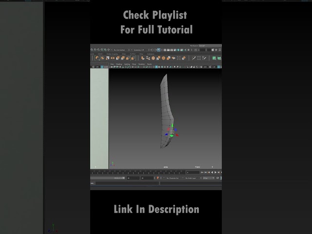 Dagger 3D Modeling in Maya 🔥 Hard Surface Tutorial #Shorts