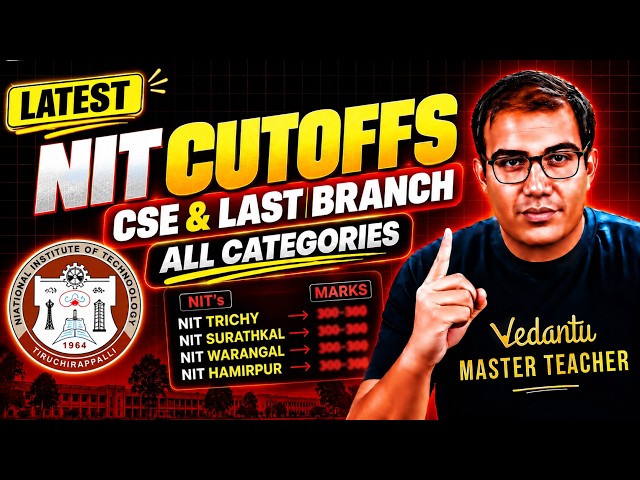 ALL NITs Branchwise CUTOFFS 🚨 ALL CATEGORIES | CSE and LAST BRANCH | Vinay Shur Sir