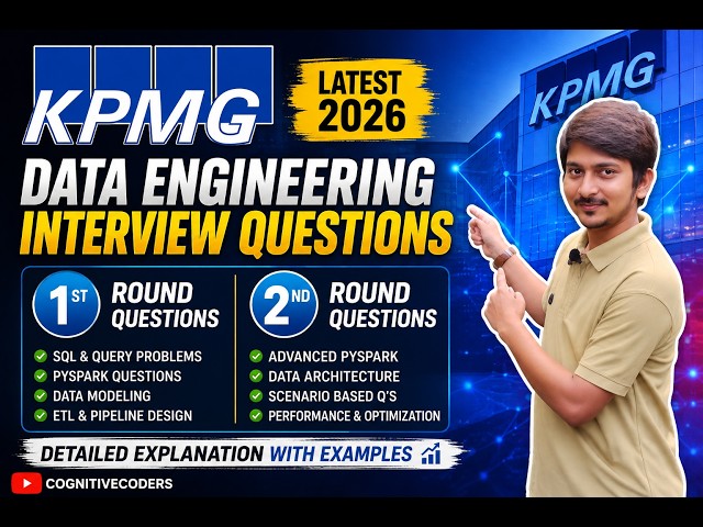 KPMG Data Engineer Interview Questions 2026 | 1st & 2nd Round | Real Interview Questions