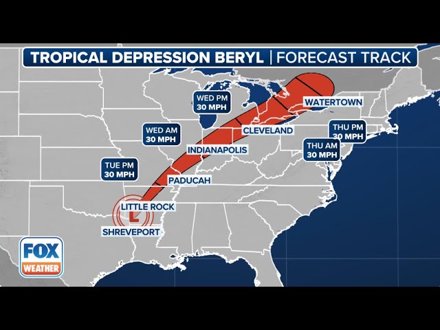 Beryl's Tropical Downpours Threaten To Flood Midwest