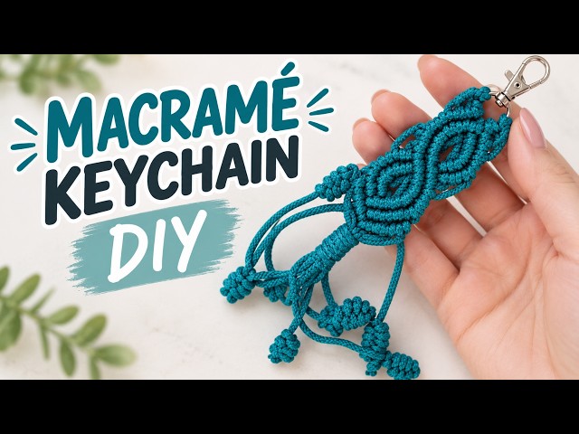 DIY Macramé Keychain | Easy Micro Macramé Tutorial