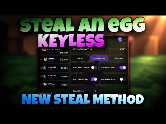 [KEYLESS] NEW STEAL AN EGG SCRIPT WITH NEW METHOD | ANTI AFK + NEW EVENT AND MORE