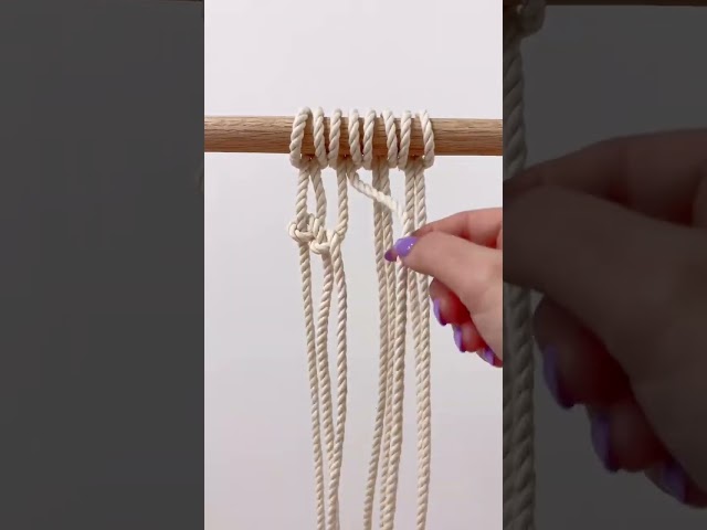 Macramé Diagonal Braid #macramediy #macrame #macrametutorial