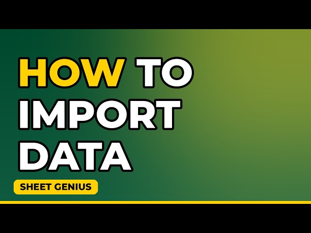 How to Import Data into Excel (CSV, Web, API — Complete Guide)
